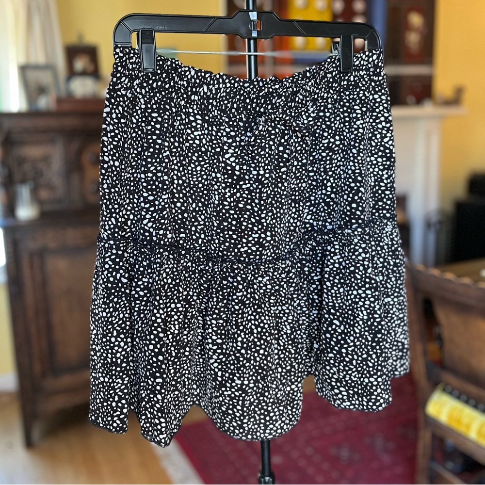 Black and White Polka Dot Skirt